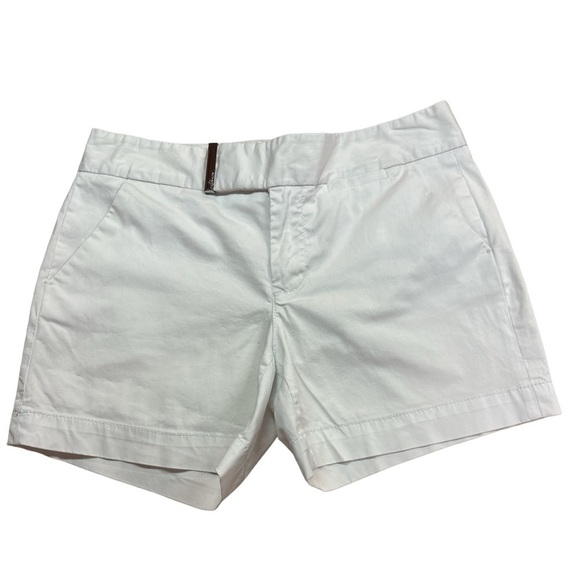 Calvin Klein White Chino Style Cotton Shorts Size 2 - Picture 1 of 6